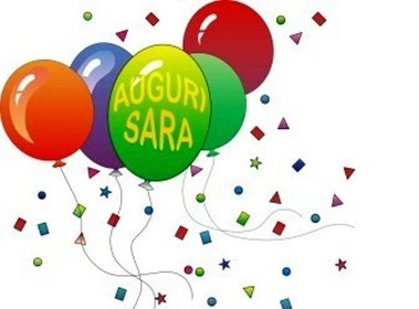 Auguri Sara!