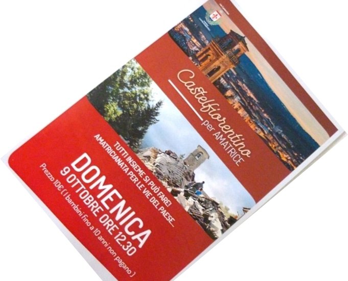 Castelfiorentino per Amatrice, Domenica 9 ottobre